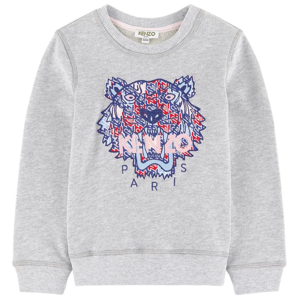 Kenzo Color Tiger Gray Sweatshirt